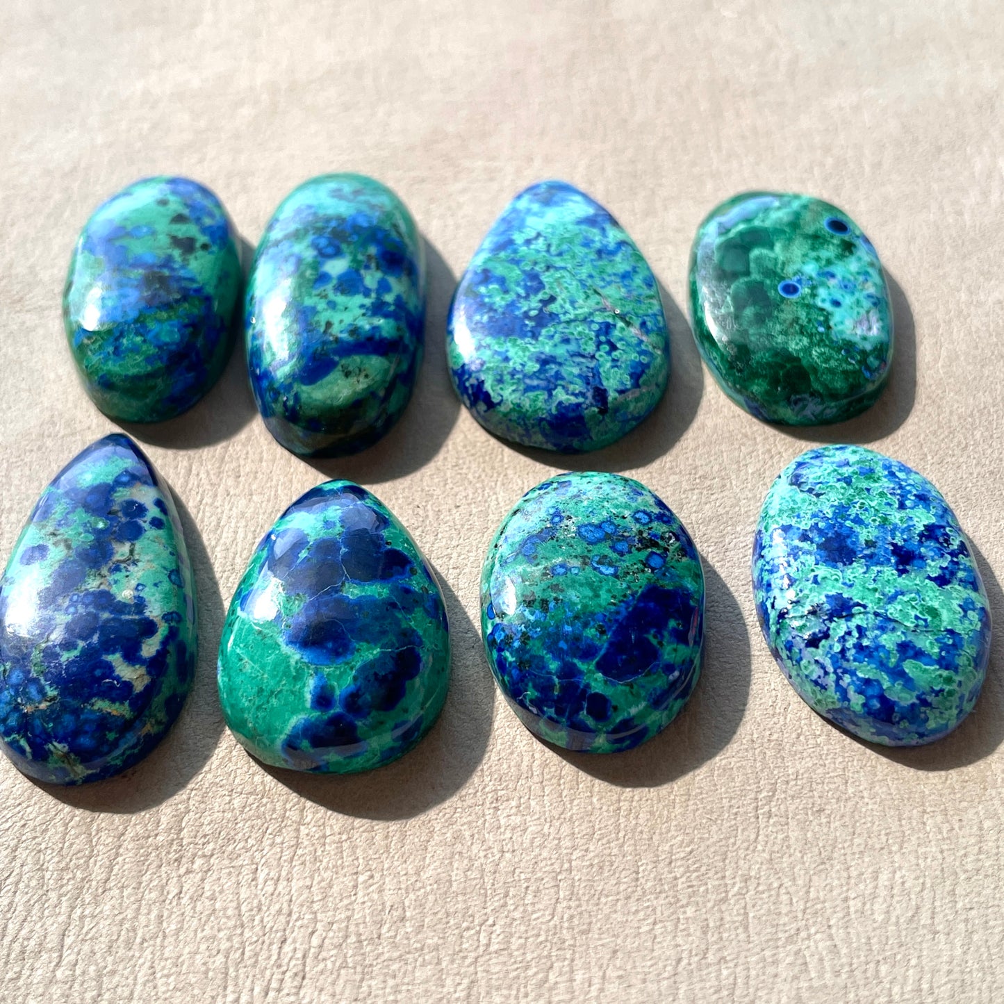 Bluebird Azurite Malachite Cabochon Smooth - Choose your Stone (W7)
