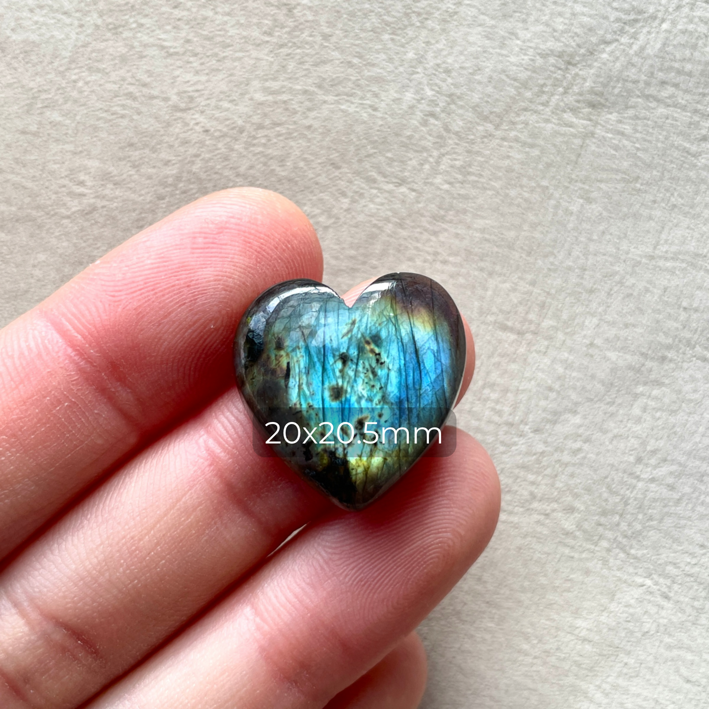 Spectrolite Heart Cabochon - 20x20.5mm (W4)