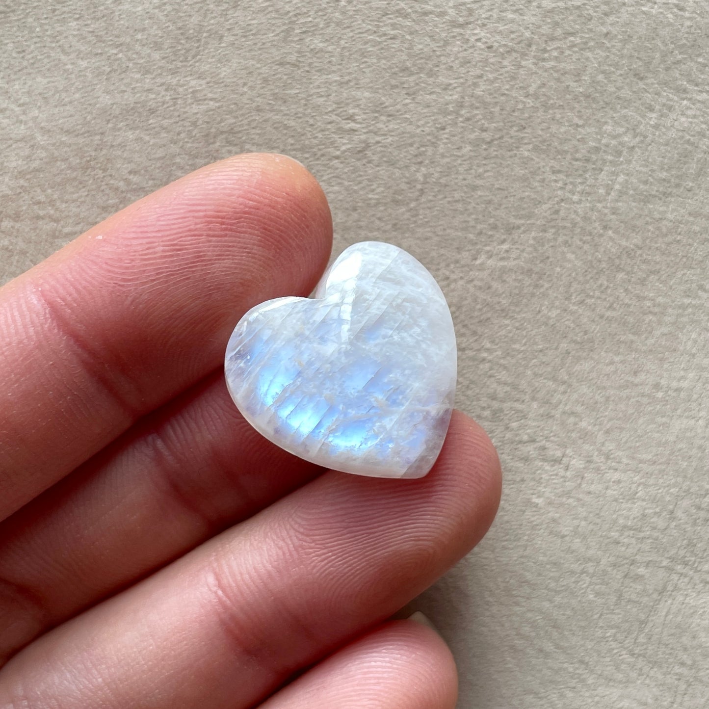 Rainbow Moonstone Heart Cabochon - 19x20mm (W4)