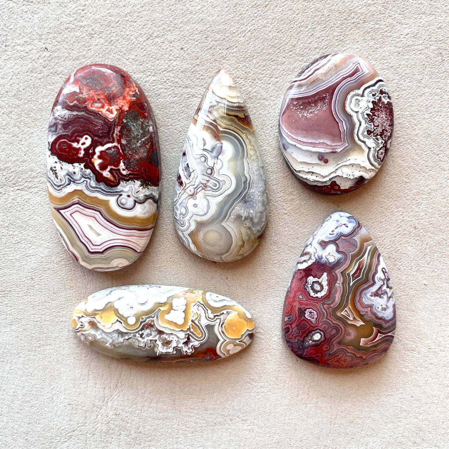 26-39mm Crazy Lace Agate Cabochon Smooth - Choose your Stone (W8)