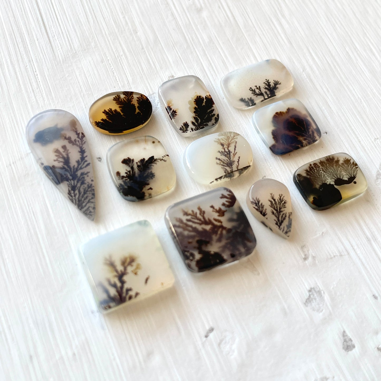 8-20mm Scenic Dendritic Agate Cabochon Smooth - Choose your Stone (A)