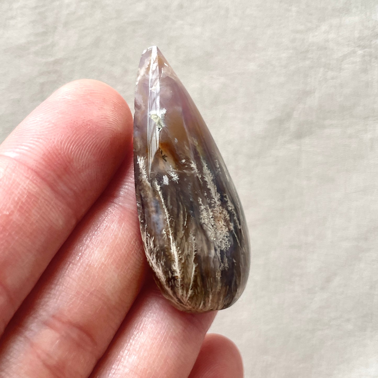 Indonesian Feather Plume Agate - 43x20.5mm (W3)