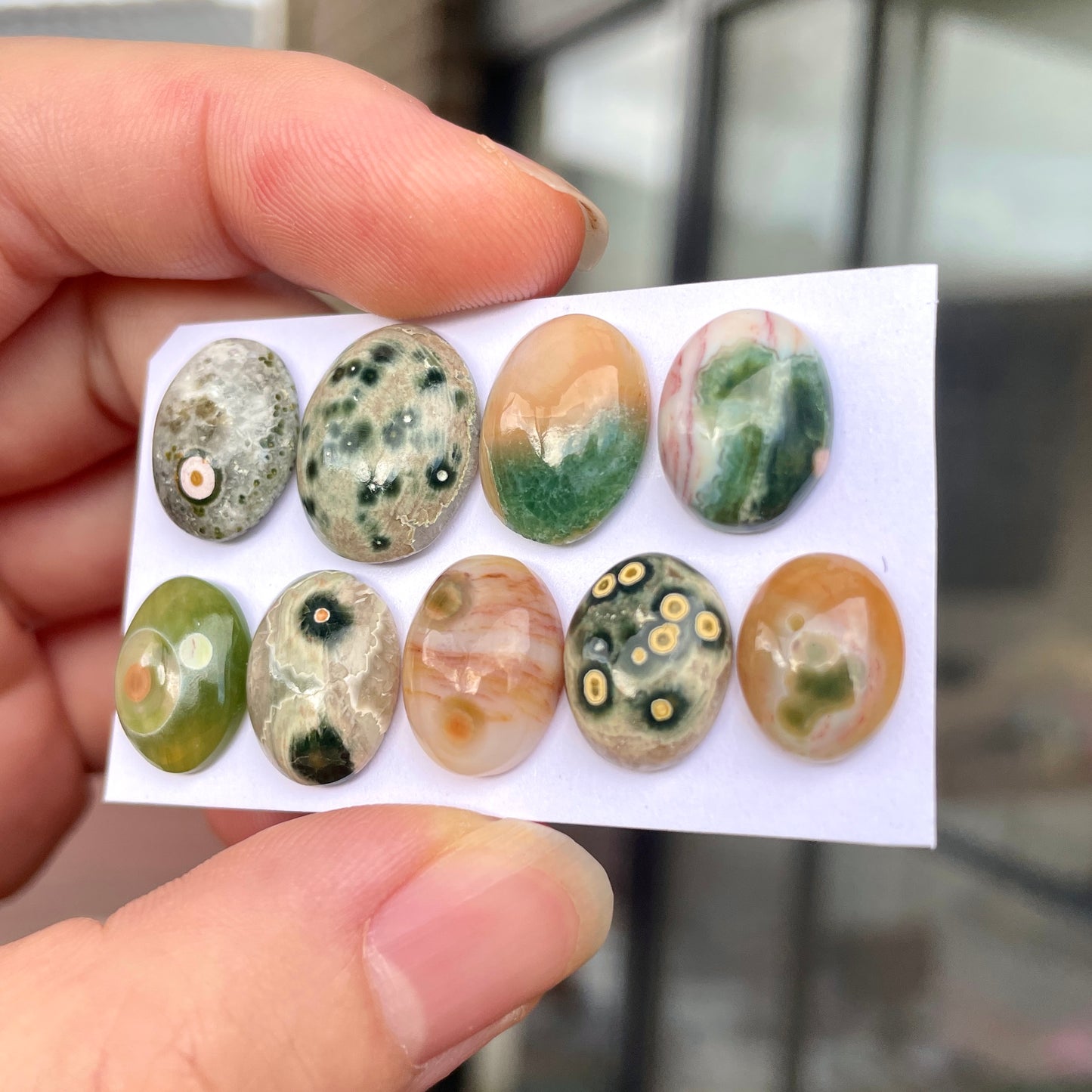 12-16mm Ocean Jasper Oval Cabochon Smooth - Choose your Stone (W3)