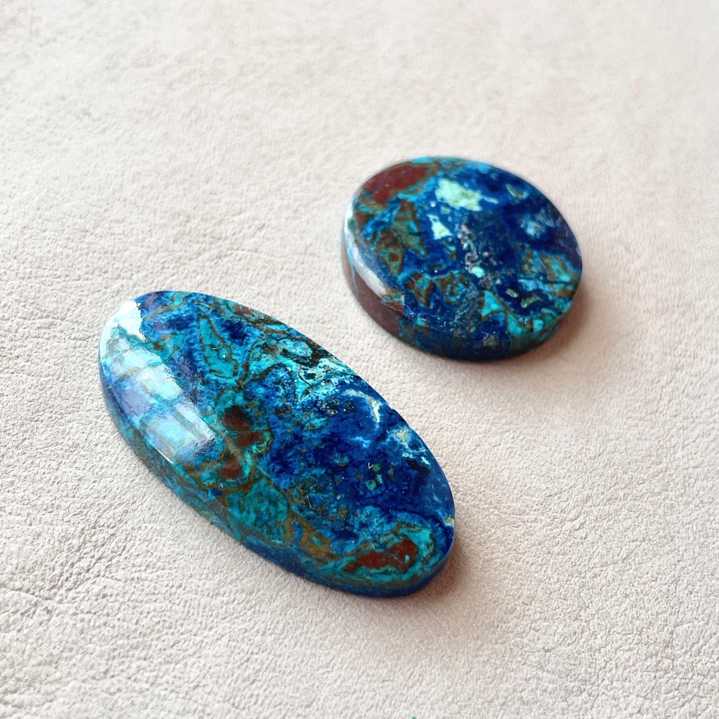 Shattuckite (with Cuprite & Azurite) Cabochon Smooth - Choose your Stone - W6