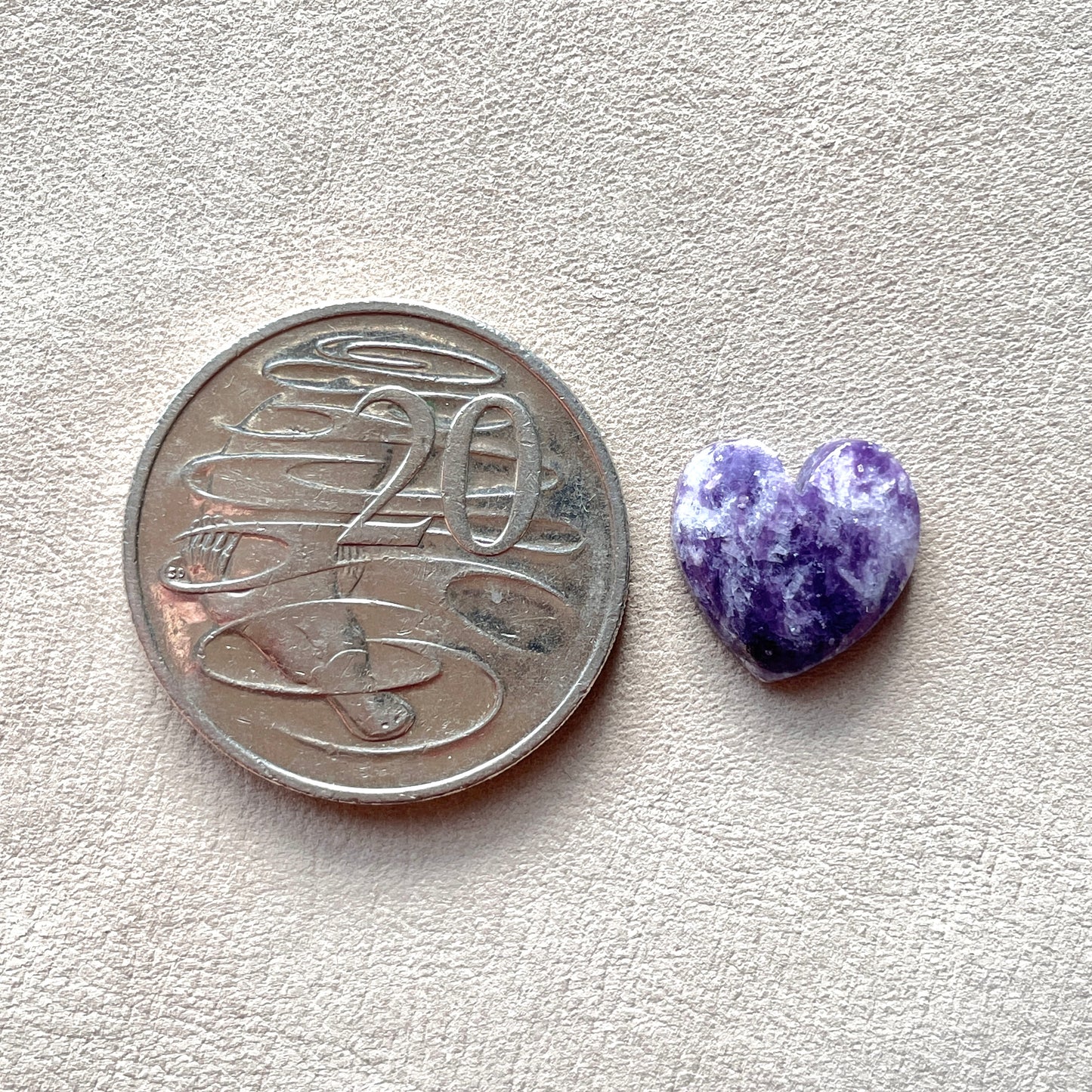 Lepidolite Heart Cabochon - 14x14mm (W4)