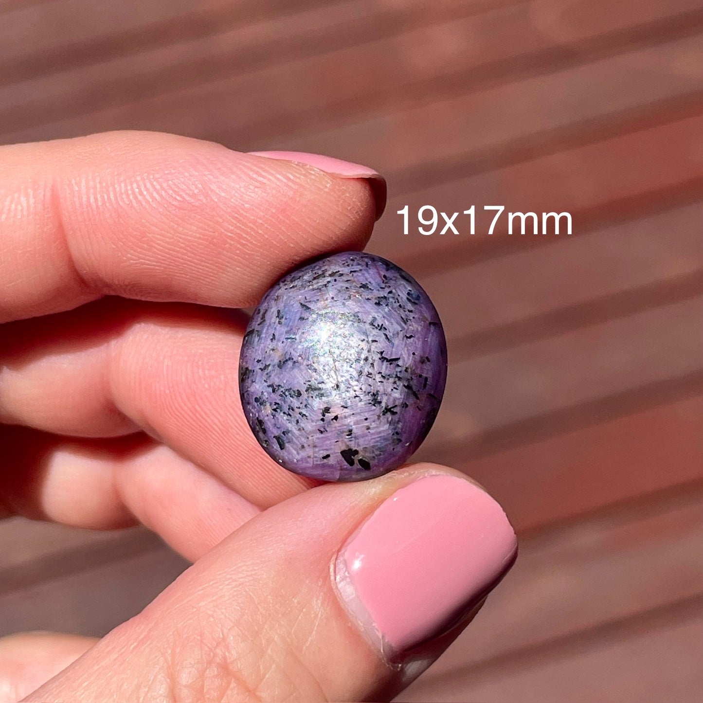 Dark Purple Star Ruby Cabochon Smooth - 19x17mm (W7)
