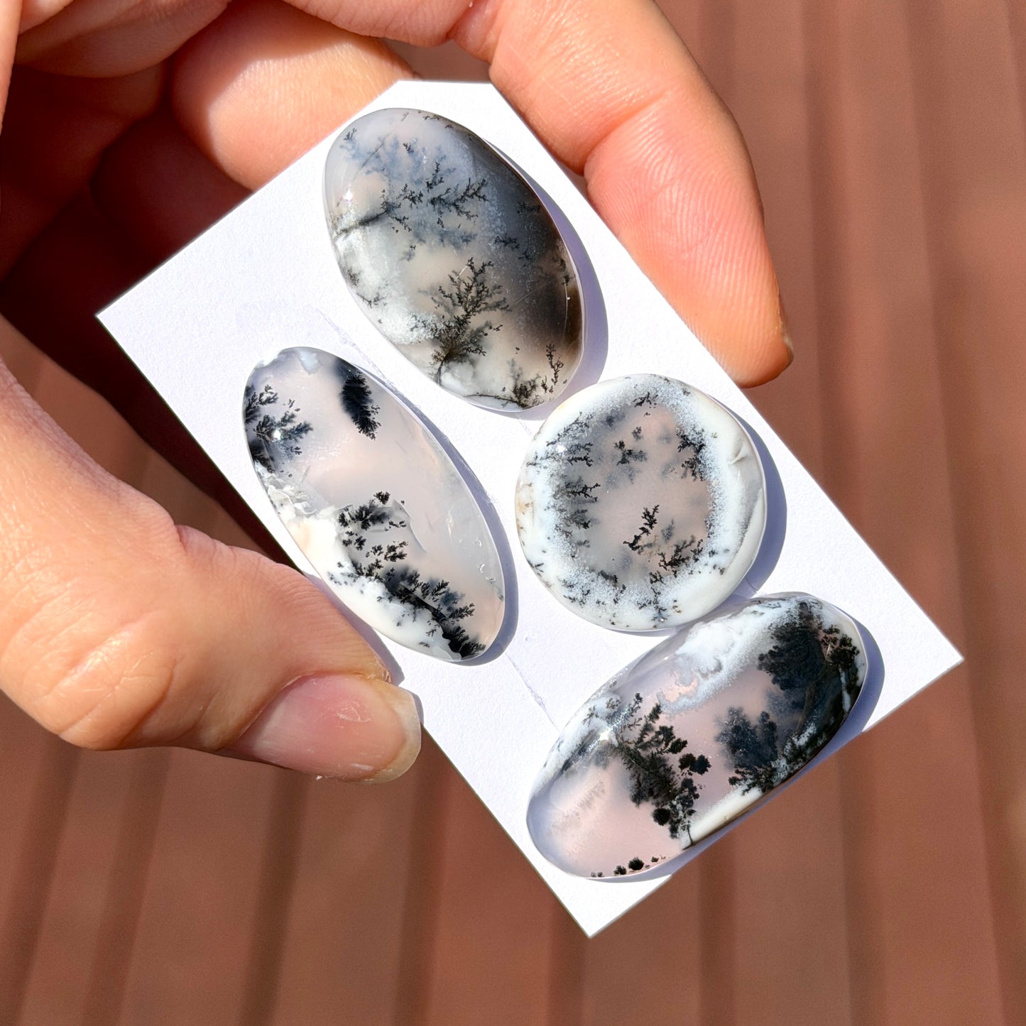 ‘Scenic’ Dendritic Opal Agate Cabochon Smooth - Choose your Stone (W8)