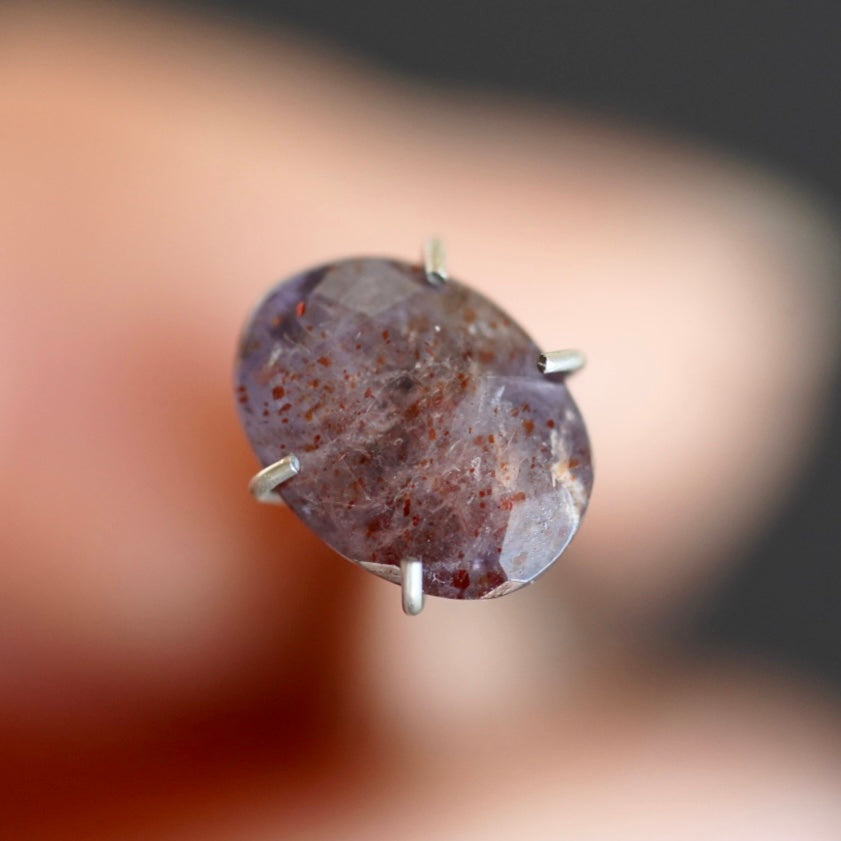 Bloodshot Iolite Faceted Oval (Pavilion Back) (A9) 9.8x7.3mm