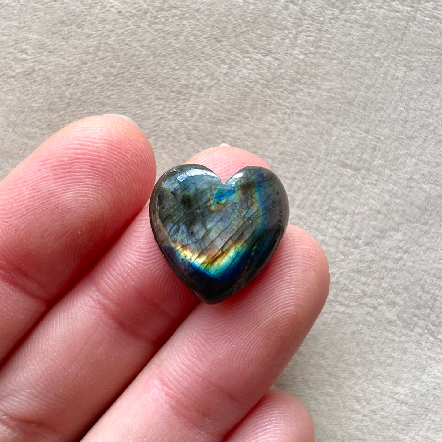 Spectrolite Heart Cabochon - 17x17mm (W4)
