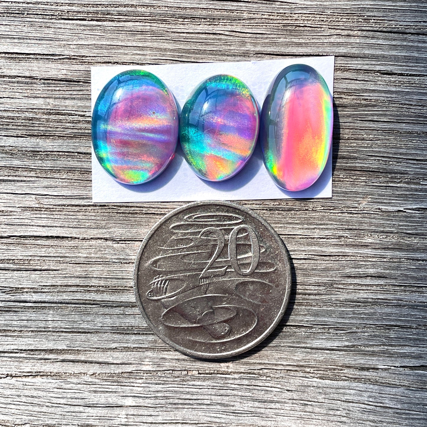 19-22mm Aurora Opal Doublet Cabochon Smooth - Choose your Stone (W8)