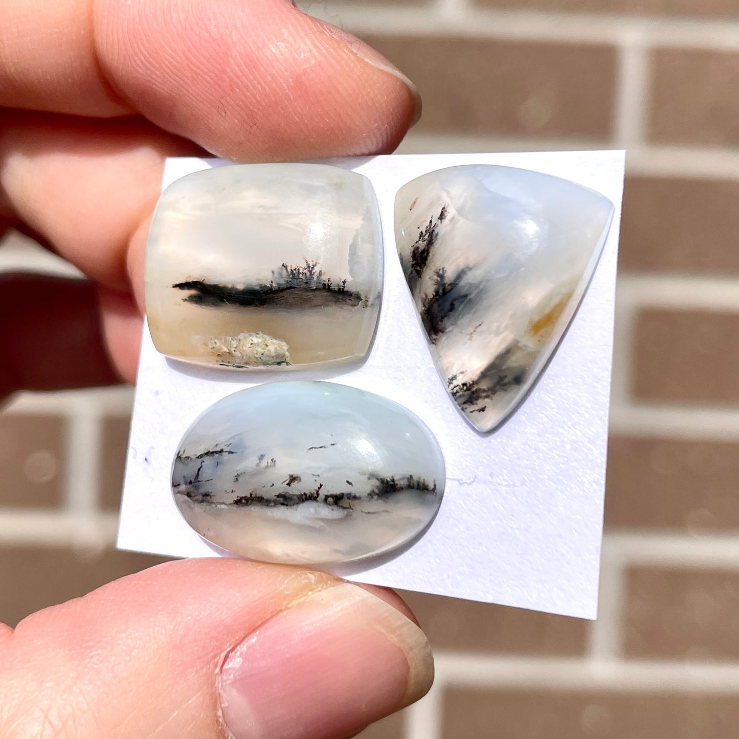 Dendritic ‘Scenic’ Peruvian Opal Cabochon Smooth - Choose your Stone (W10)