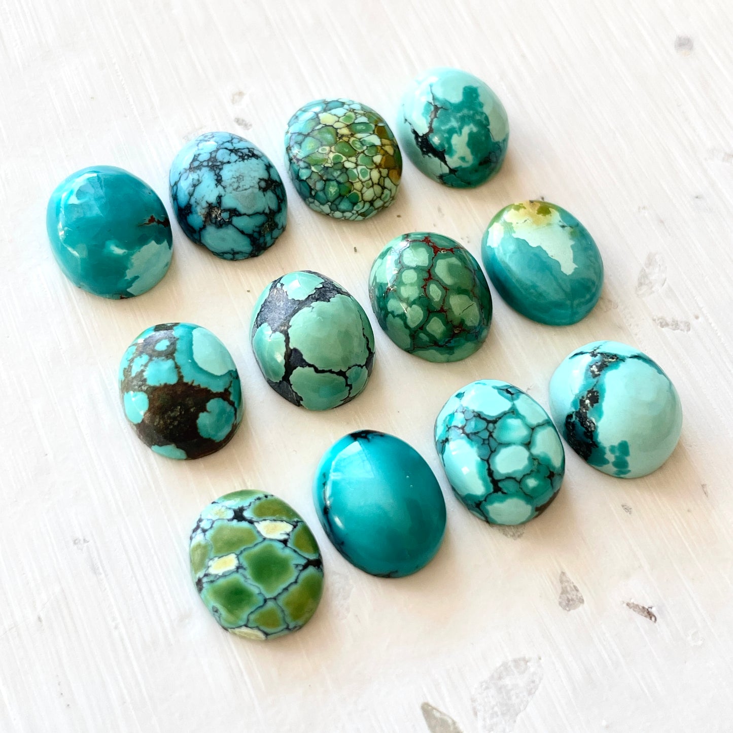 11x9mm Tibetan Turquoise Oval Cabochon Smooth - Choose your Stone (W1)