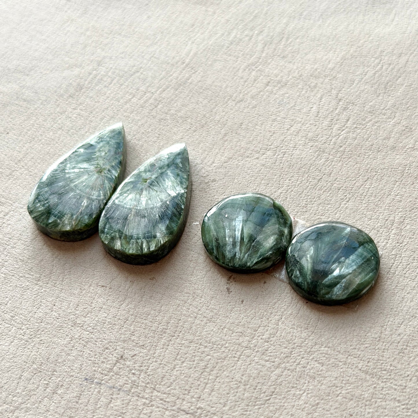 Seraphinite Cabochon Pairs Smooth - Choose your Pair (W10)