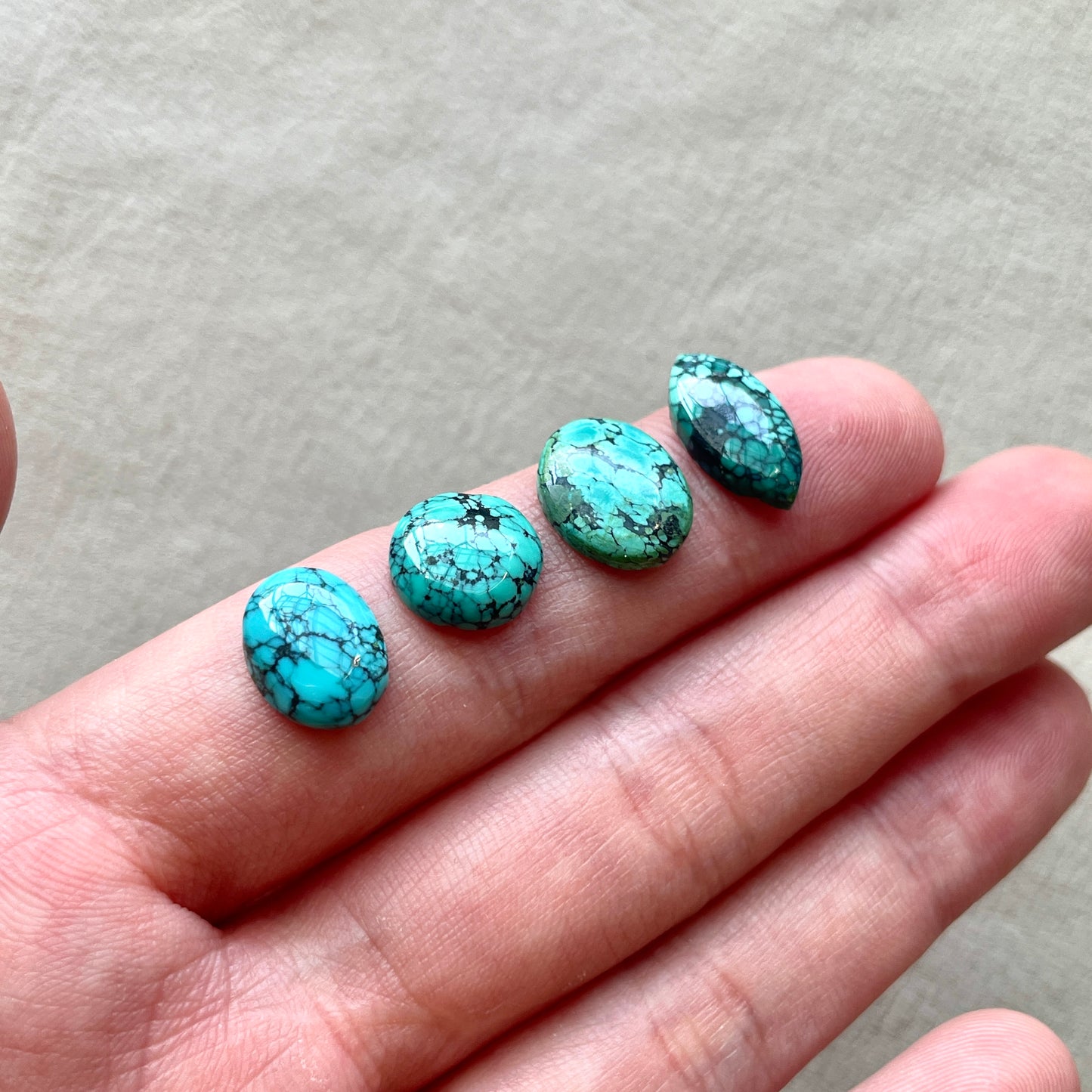 11-14mm Hubei Turquoise Cabochon Smooth - Choose your Stone (W2)