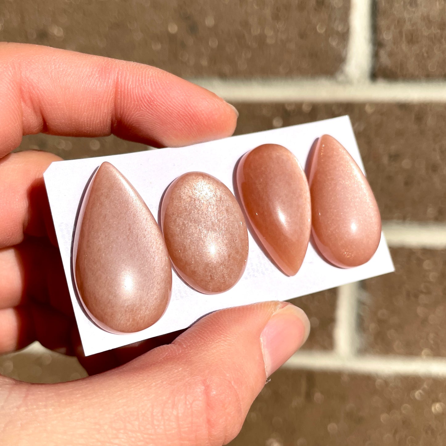 Peach Moonstone Cabochon Smooth - Choose your Stone (W4)