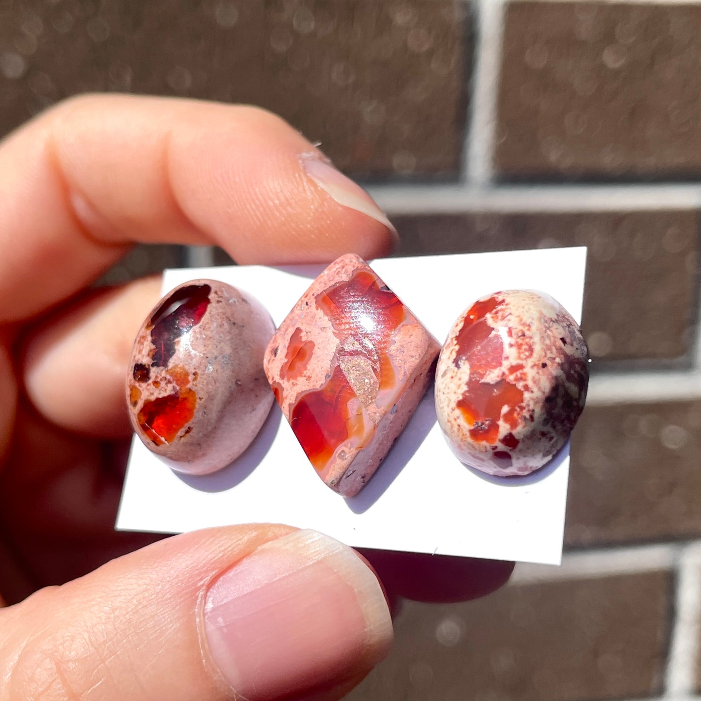 16-21mm Mexican Fire Opal Cabochon Smooth - Choose your Stone (W6)