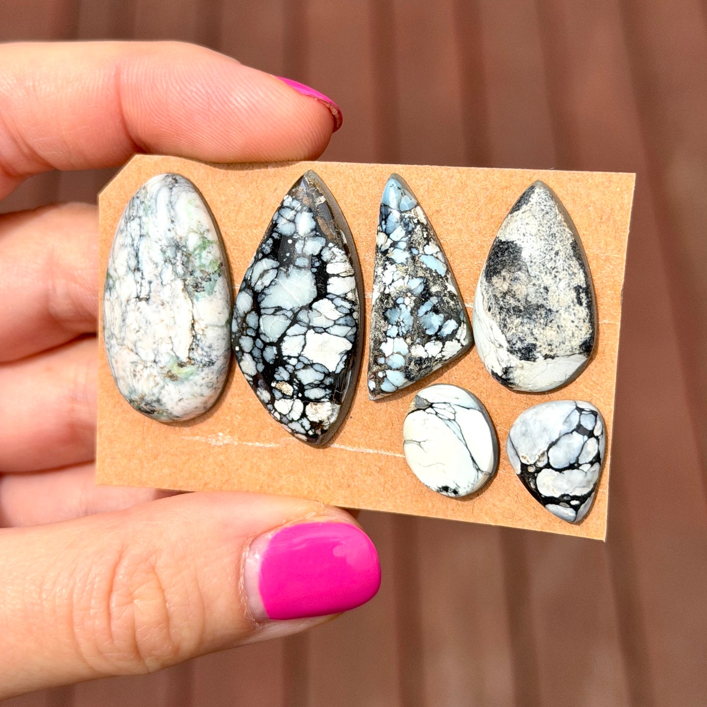 13-22mm Lavender Hubei Turquoise (Backed) Cabochon Smooth - Choose your Stone (W13)