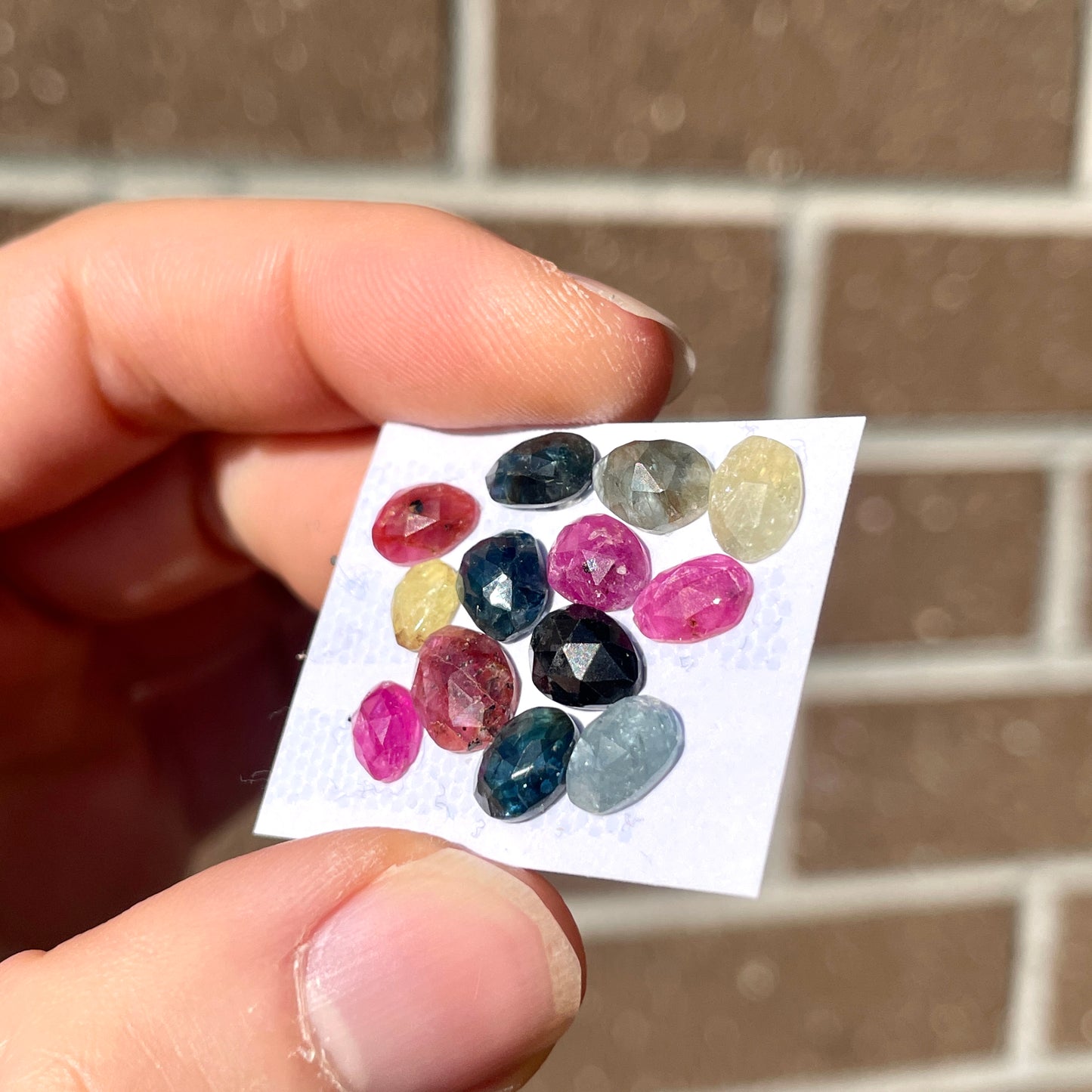 Multi Sapphire Cabochons Rose cut - 13pcs (FULL LOT)
