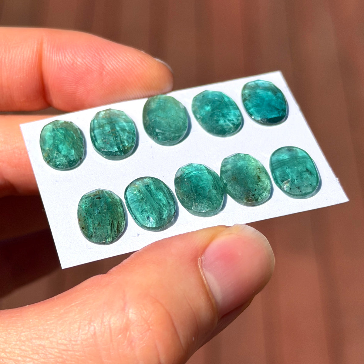 Emerald Kyanite Cabochon Rose cut, 12x8mm - Choose your Stone E13
