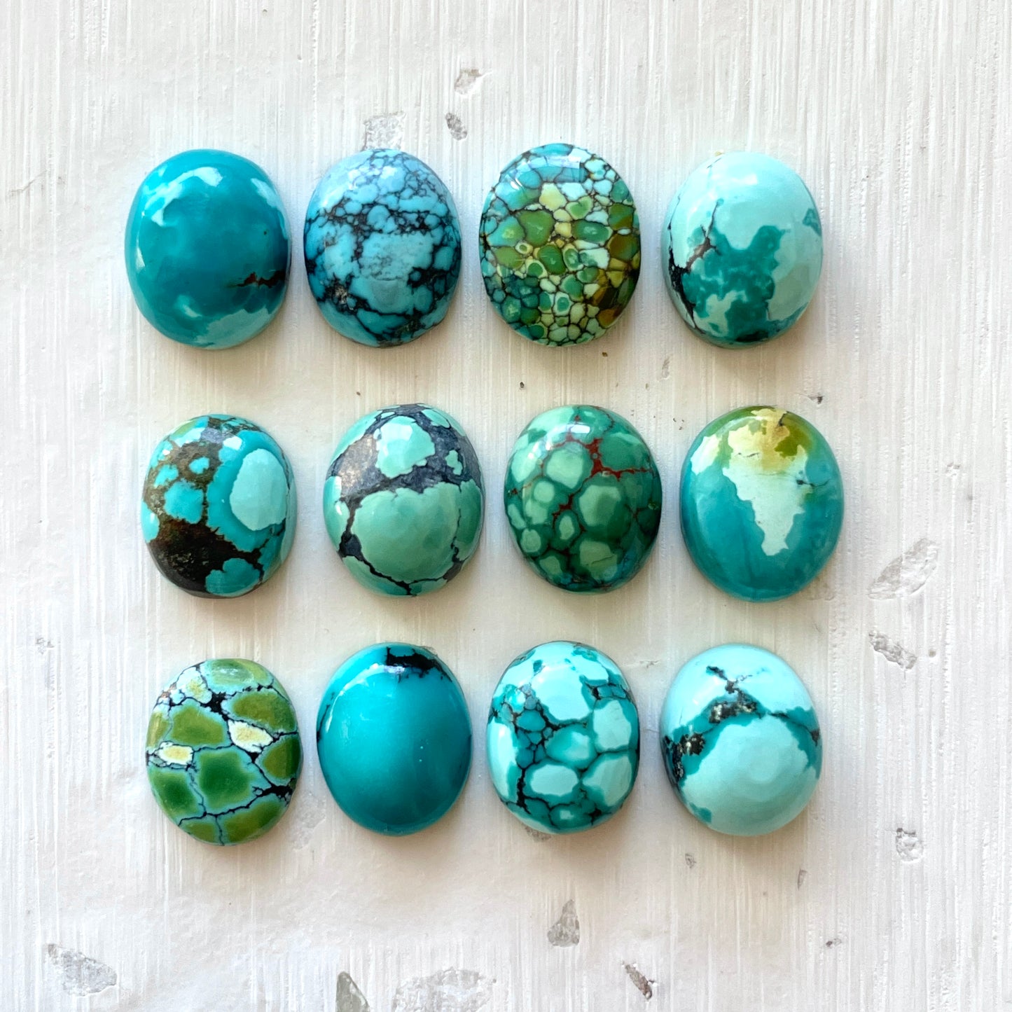11x9mm Tibetan Turquoise Oval Cabochon Smooth - Choose your Stone (W1)