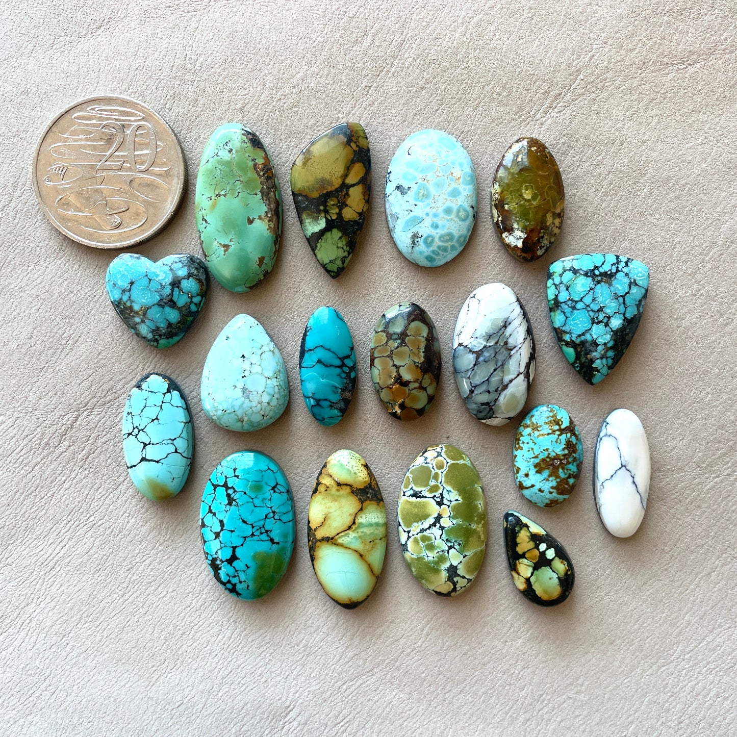 Hubei Turquoise Cabochon Smooth (Backed) - Choose your Stone (B) (W3)