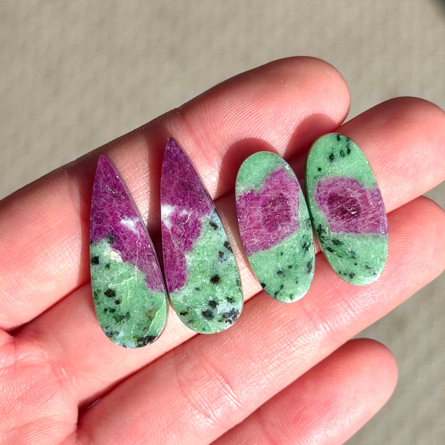 Ruby in Zoisite Cabochon Pairs - Choose your Pair (W3)