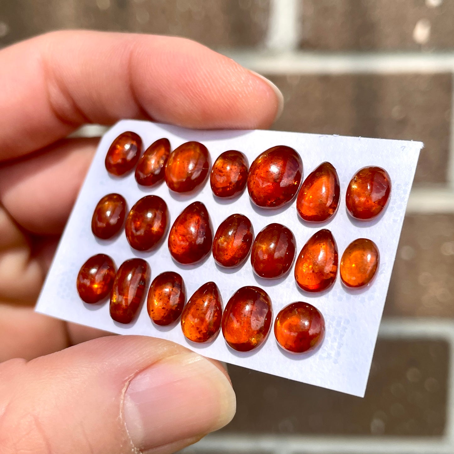 7-10mm Orange Kyanite Cabochon Smooth - Choose your Stone (W5)