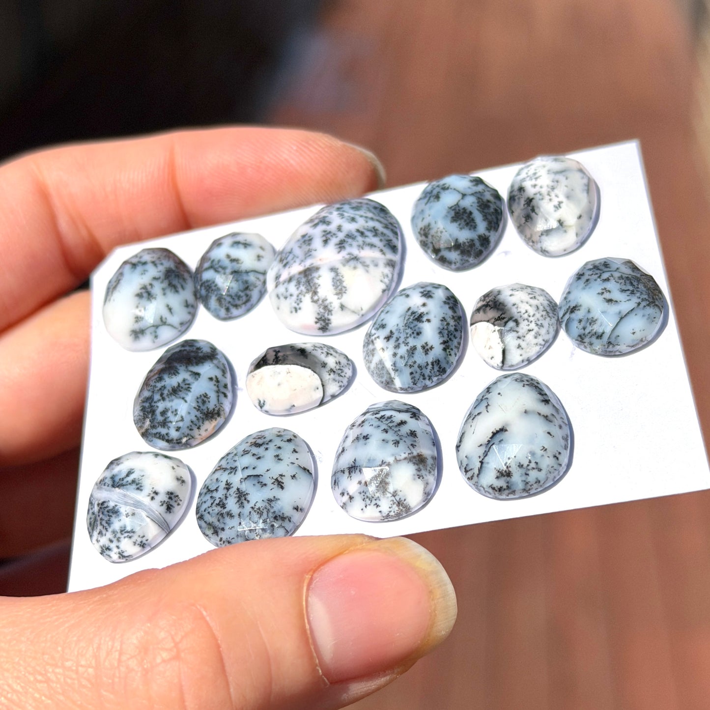 Dendritic Opal Agate Cabochon Rose cut - Choose your Stone (W4)