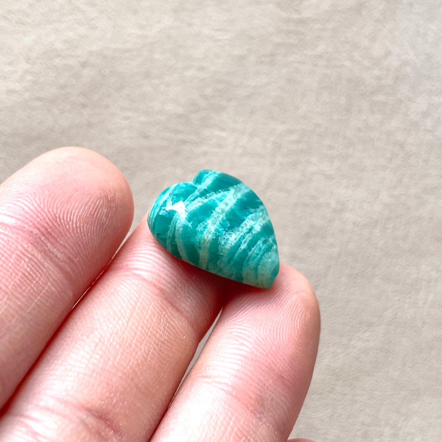 Amazonite Heart Cabochon - 18x18mm (W4)