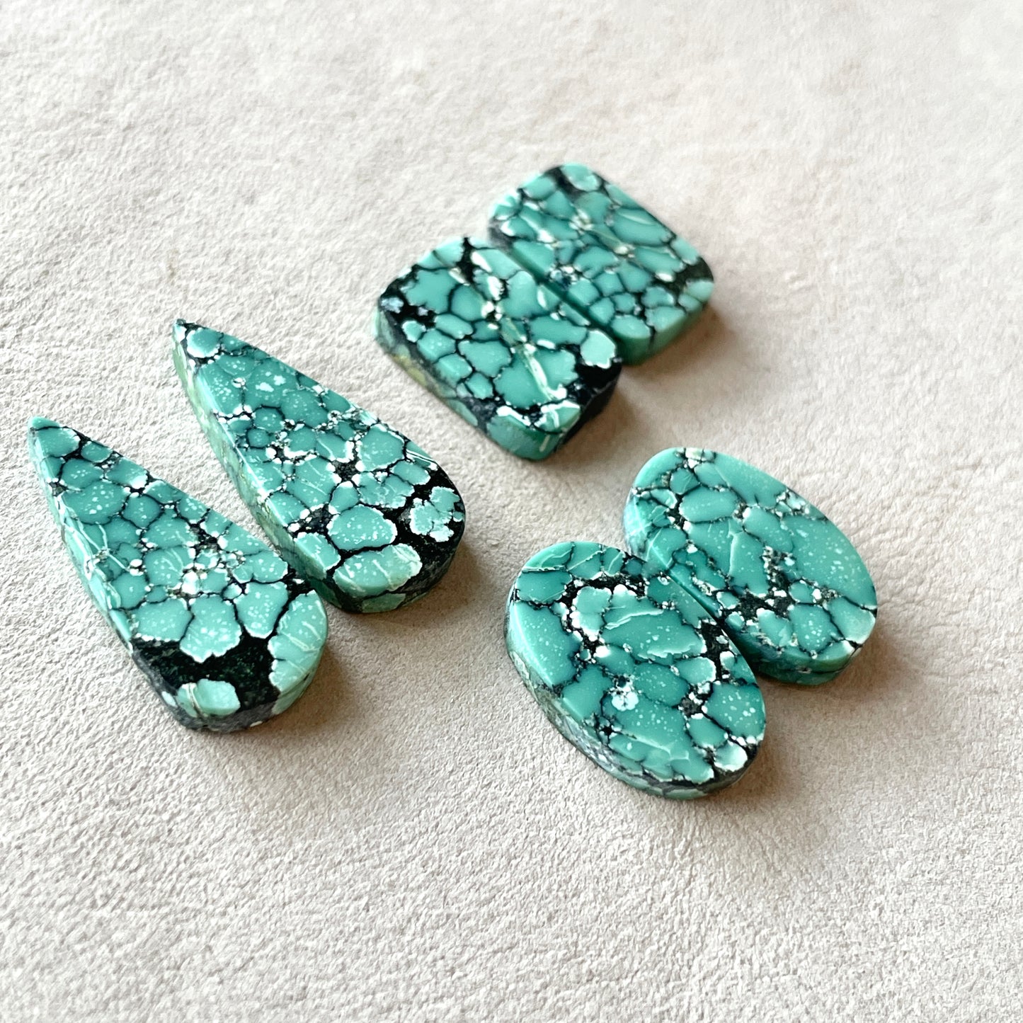 New Lander Variscite Cabochon Pairs - Choose your Pair (W8)