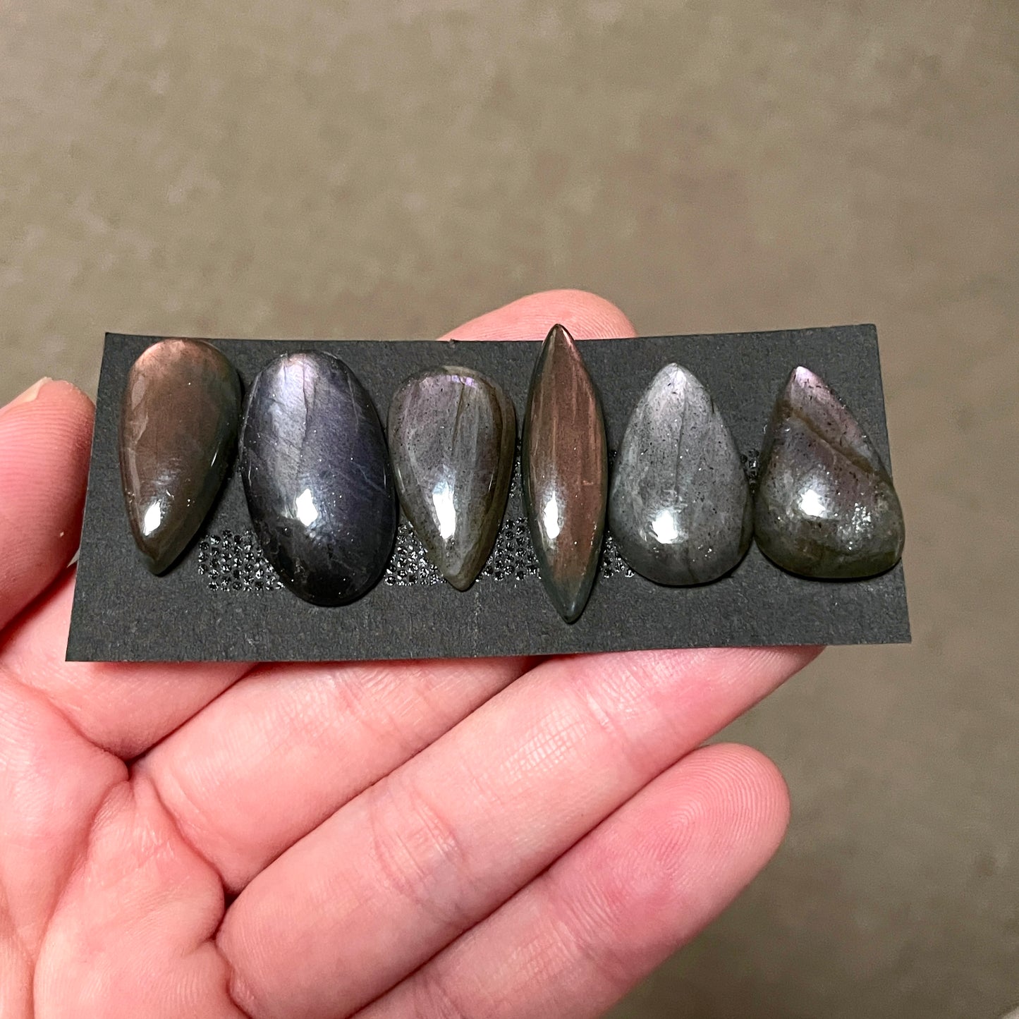 20-29mm Purple & Rose Gold Labradorite Cabochon Smooth - Choose your Stone (W8)