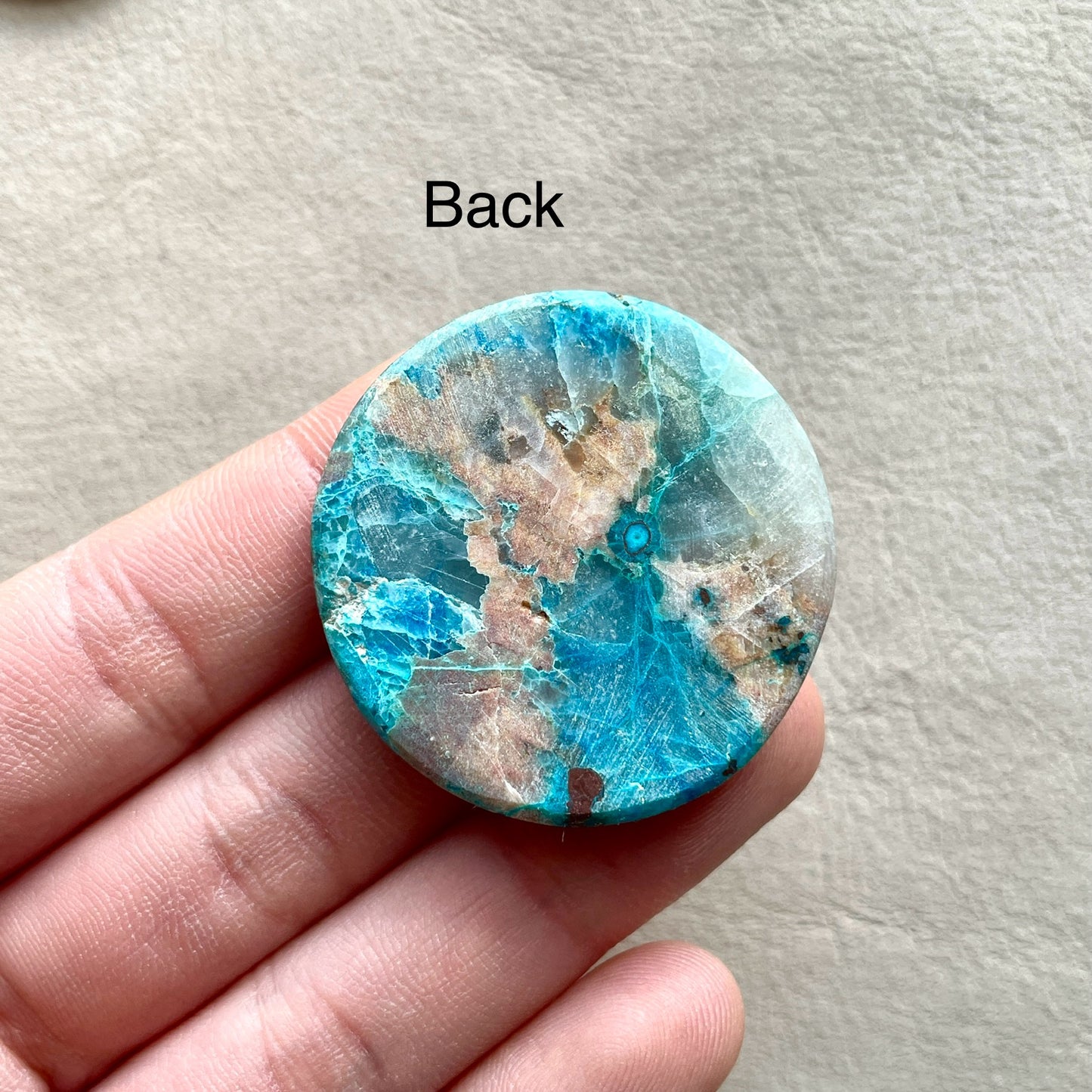 Shattuckite (with Azurite & Cuprite) Round Cabochon -