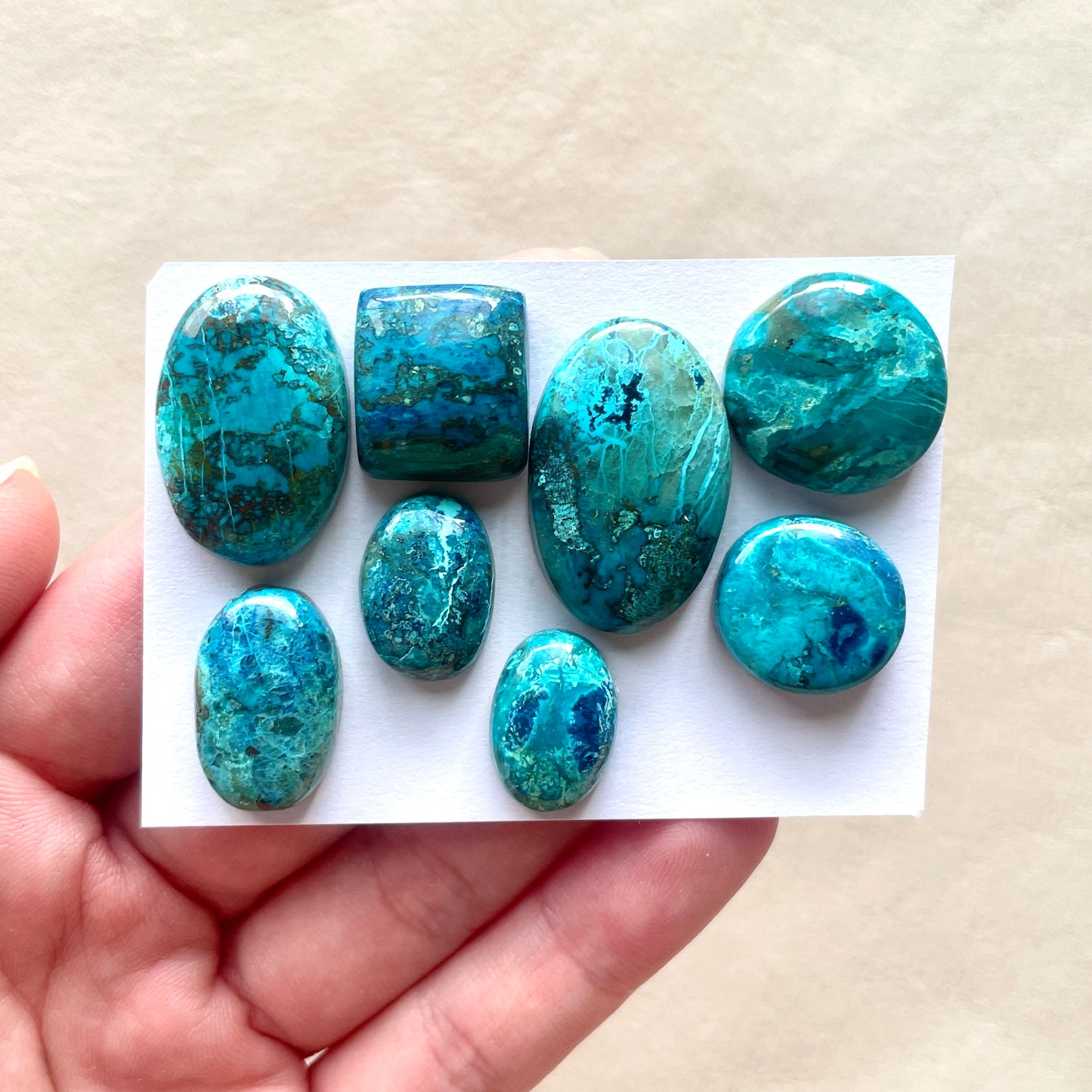 16-27mm Shattuckite (with Cuprite & Azurite) Cabochon Smooth - Choose your Stone - W7