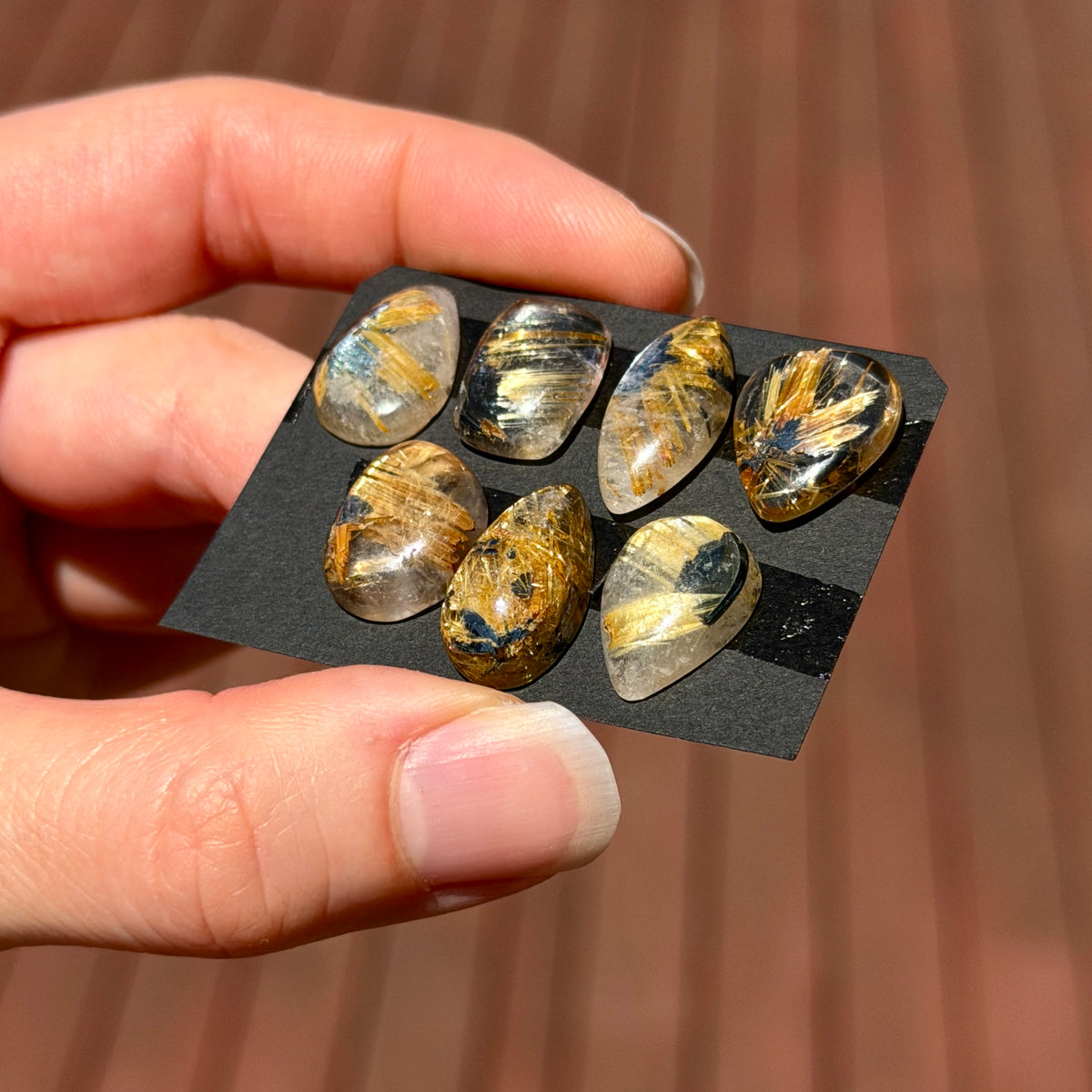 14-18mm High-grade Star Golden Star Rutilated Quartz Cabochon Smooth - Choose your Stone (W5)