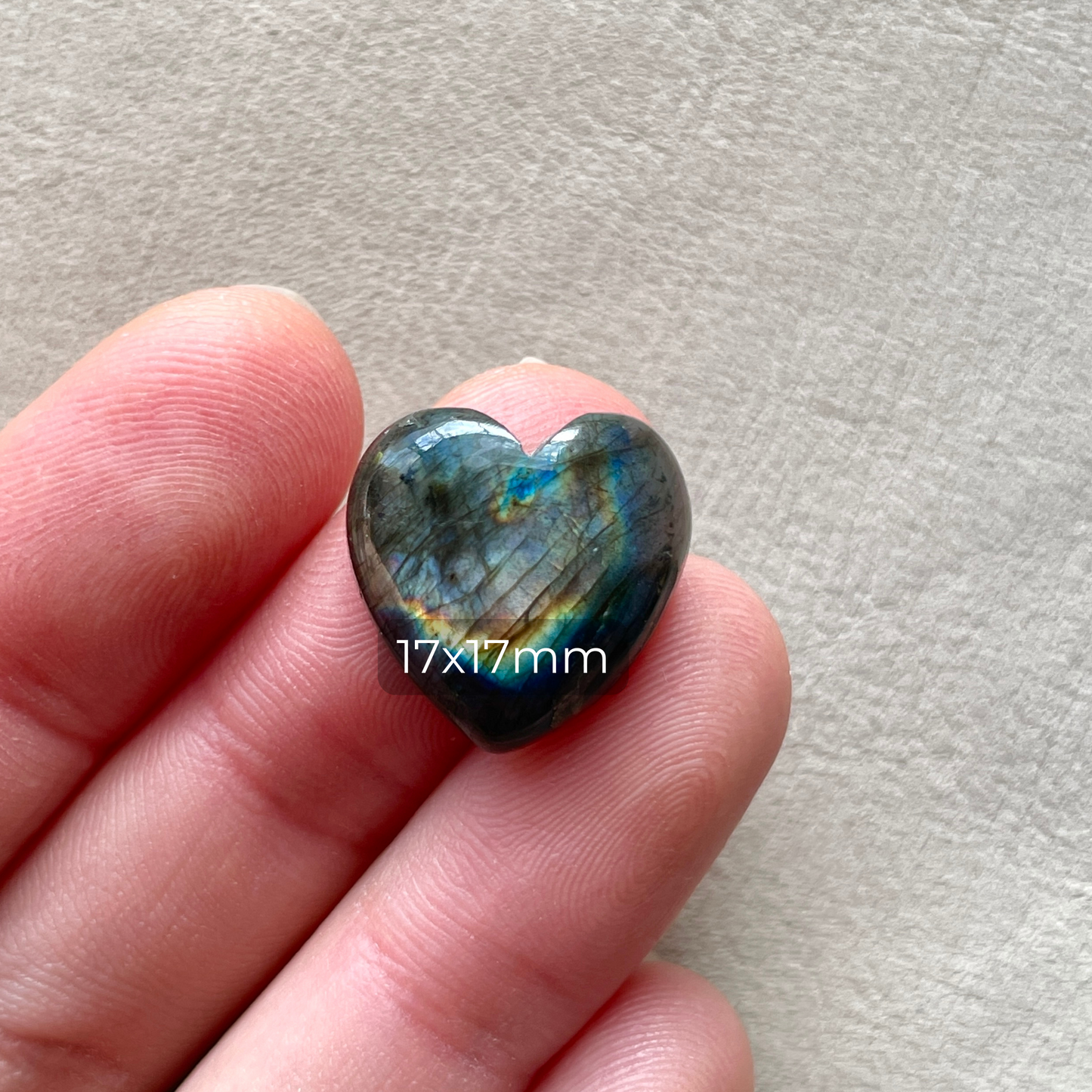 Spectrolite Heart Cabochon - 17x17mm (W4)