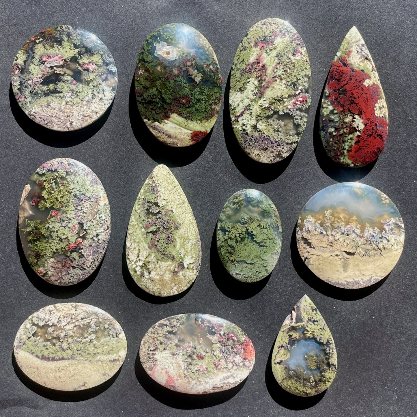 Red/Green Moss Agate Cabochon - Choose your Stone (W6)