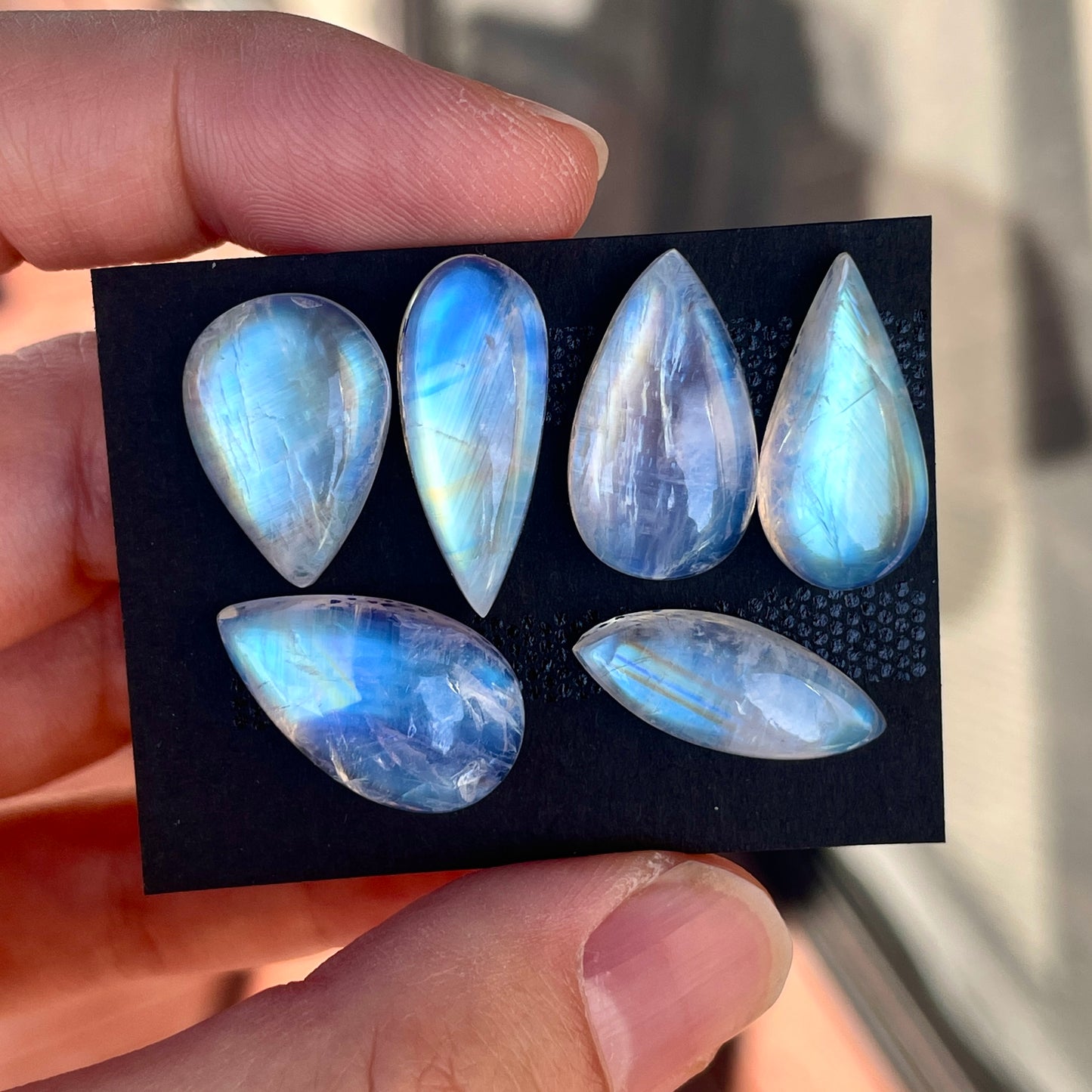 17-22mm Rainbow Moonstone Cabochon Smooth - Choose your Stone (W8)