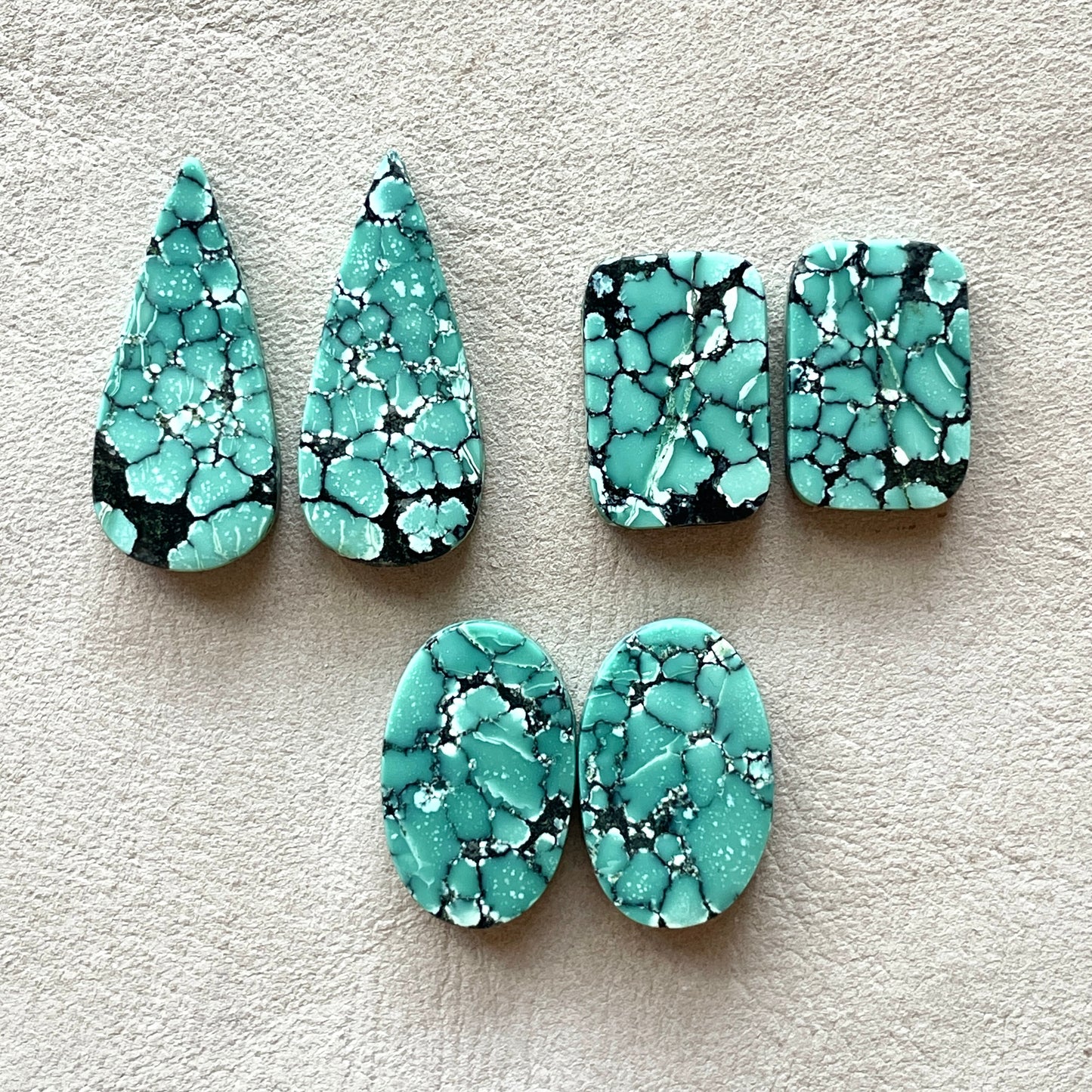 New Lander Variscite Cabochon Pairs - Choose your Pair (W8)