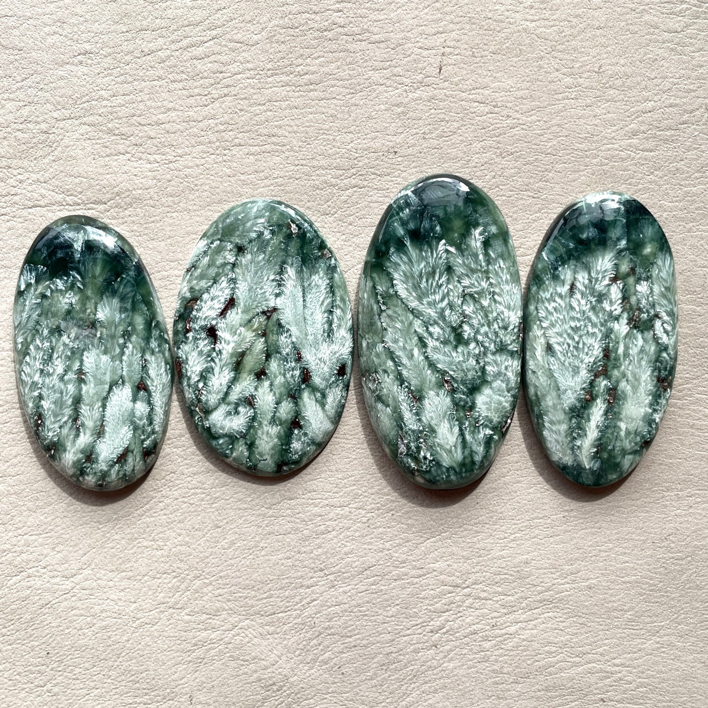 (Rare Pattern) 'Feather' Seraphinite Cabochon - Choose your Stone (W9)