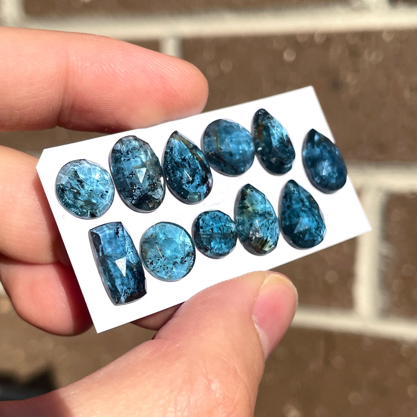 Teal Moss Kyanite Cabochon Rose cut - Choose your Stone (W7)
