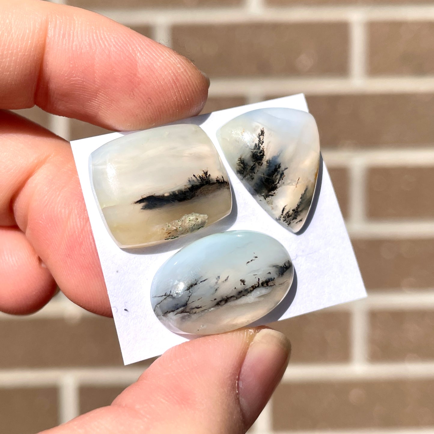 Dendritic ‘Scenic’ Peruvian Opal Cabochon Smooth - Choose your Stone (W10)