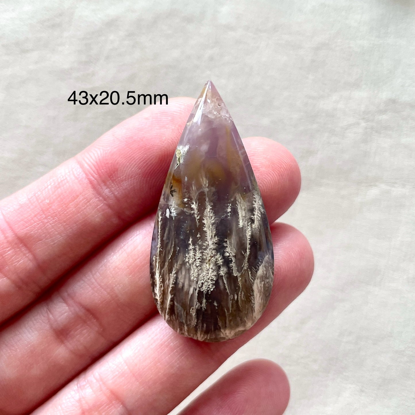 Indonesian Feather Plume Agate - 43x20.5mm (W3)