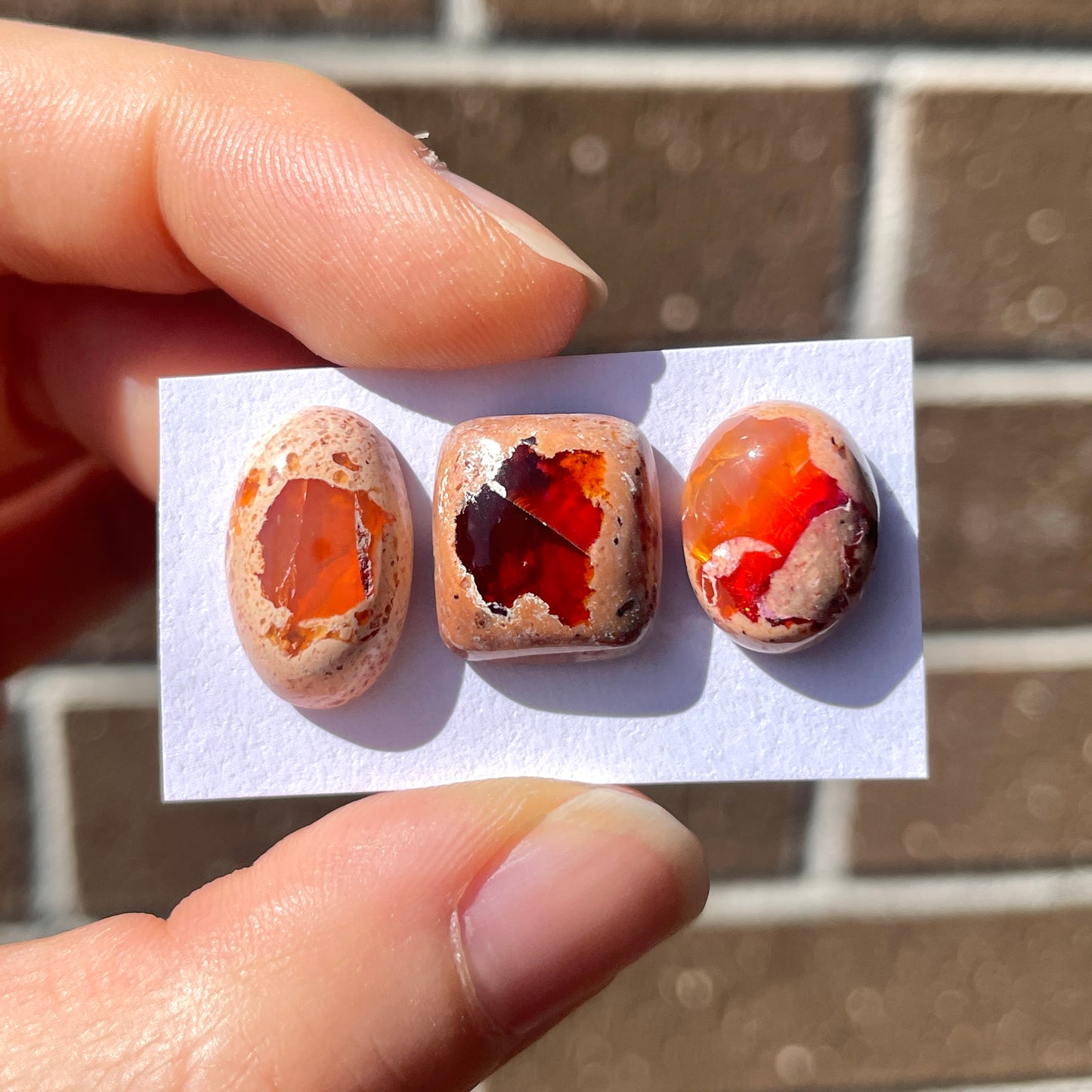 14-17mm Mexican Fire Opal Cabochon Smooth - Choose your Stone (W6)