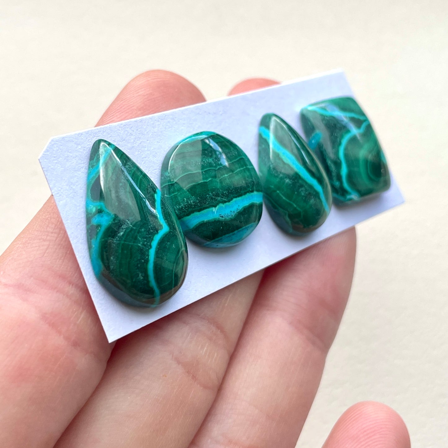 15-21mm Malachite Chrysocolla Cabochon Smooth - Choose your Stone (W9)