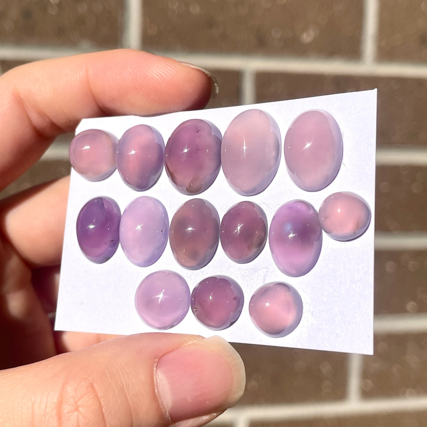8-17mm Lavender (Purple) Chalcedony Cabochon Smooth - Choose your Stone (W4)