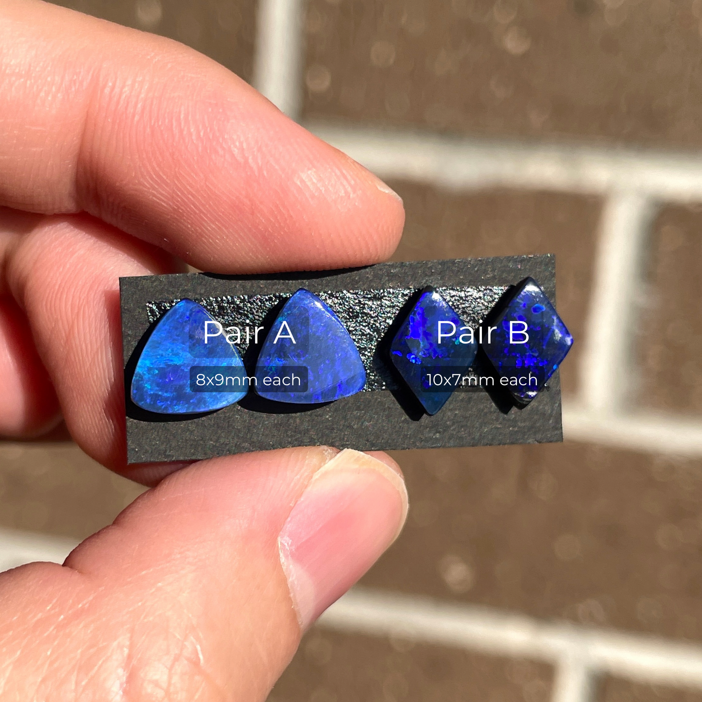 Australian Opal Doublet Cabochon Pairs - Choose your Pair (W6)