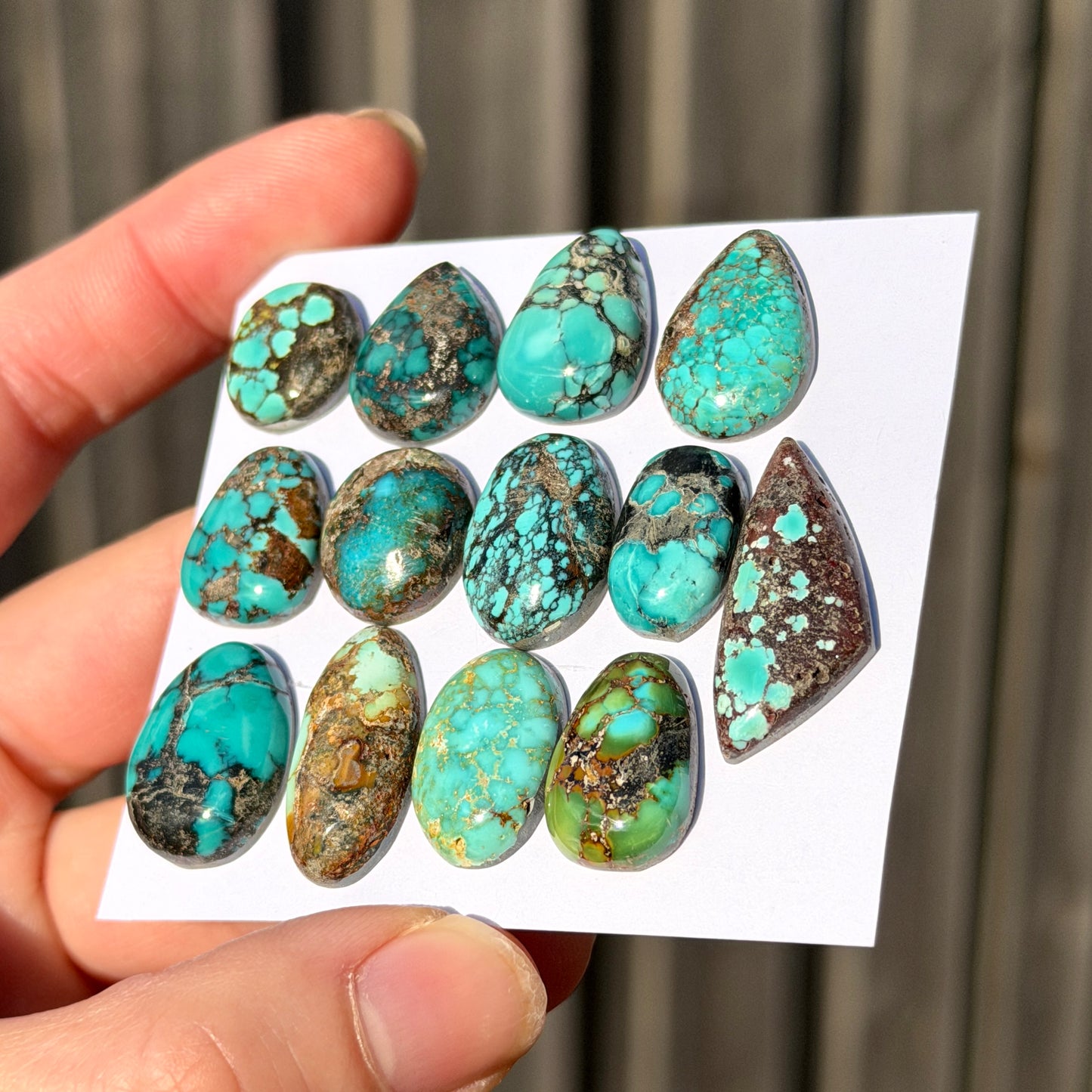14-26mm Hubei Turquoise Cabochon Smooth (Backed) - Choose your Stone (W15-B)