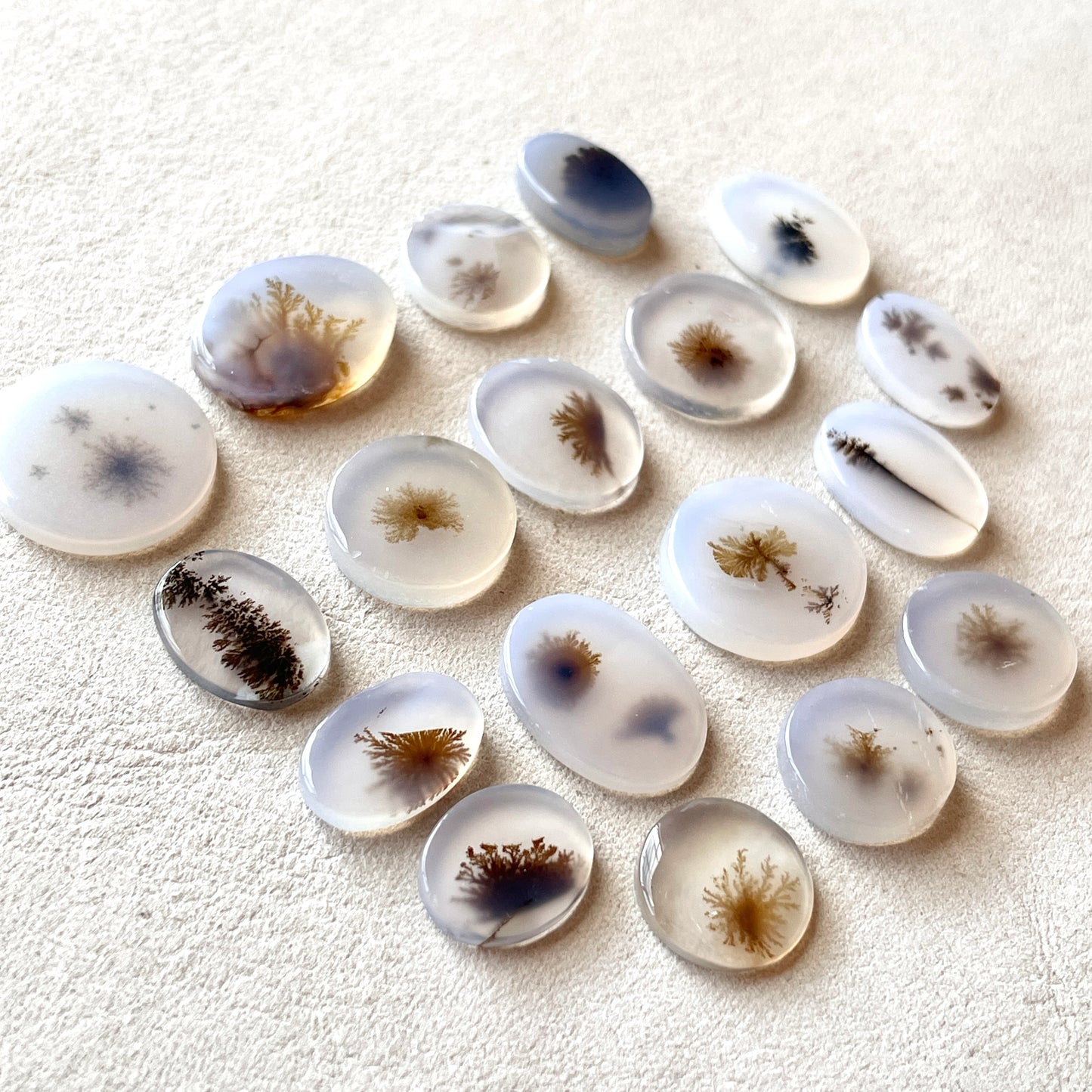 10-15mm Scenic Dendritic Agate Cabochon Smooth - Choose your Stone (G)