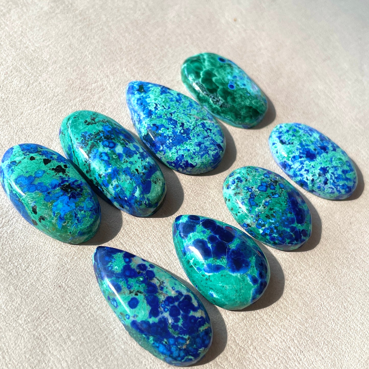 Bluebird Azurite Malachite Cabochon Smooth - Choose your Stone (W7)