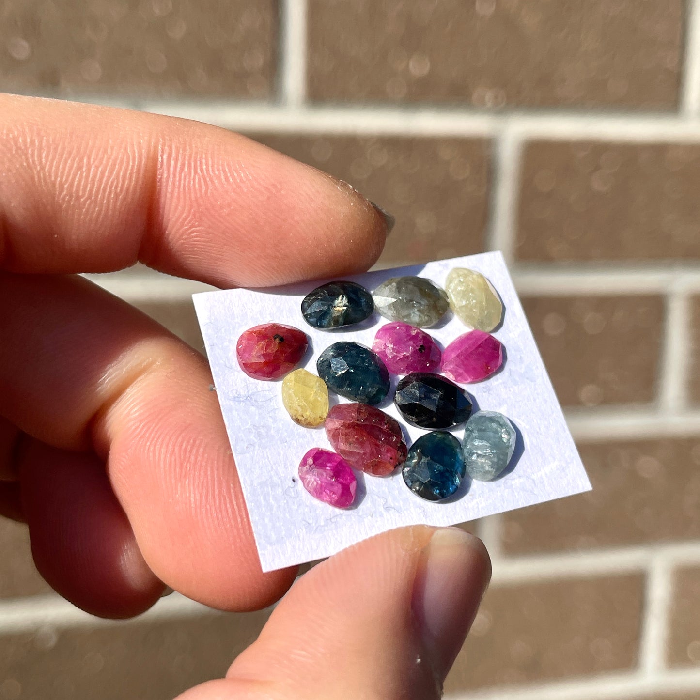 Multi Sapphire Cabochons Rose cut - 13pcs (FULL LOT)